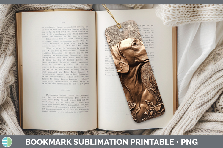 Dogs 01 Copper Relief Weimaraner Bookmark Sublimation Printa