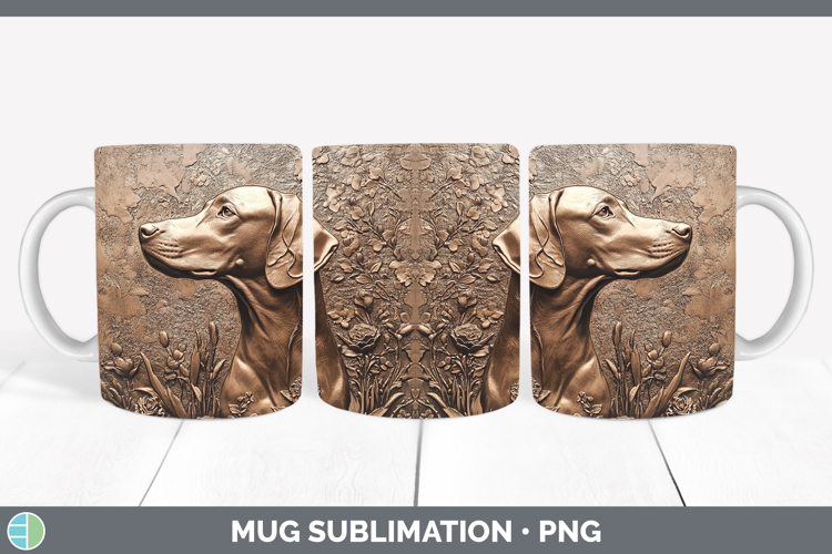 GorgeousDogs 01 Copper Relief Mug Wrap design.
