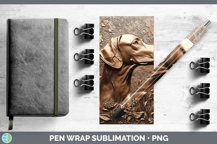 Dogs 01 Copper Relief Weimaraner Pen Wrap Sublimation Pen De