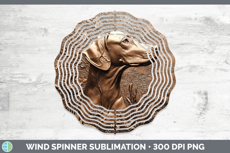 Dogs 01 Copper Relief Weimaraner Wind Spinner Sublimation Sp
