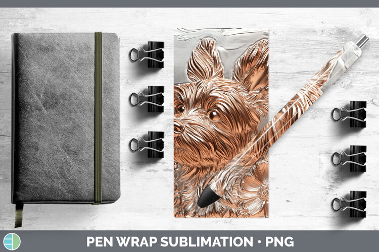 GorgeousDogs 01 Copper Relief Pen Wrap design.