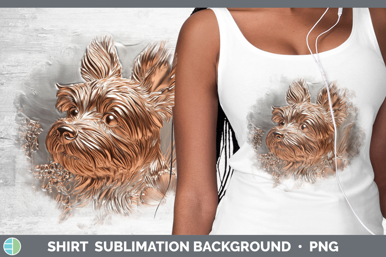 Dogs 01 Copper Relief Yorkshire Terrier Shirt Sublimation Su