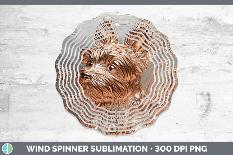 GorgeousDogs 01 Copper Relief Wind Spinner design.