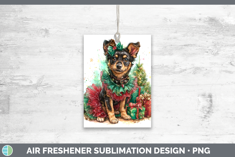 Australian Kelpie Dogs 01 Cute Christmas Air Freshener Subli