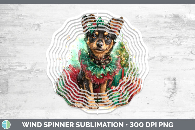 GorgeousDogs 01 Cute Christmas Wind Spinner design.