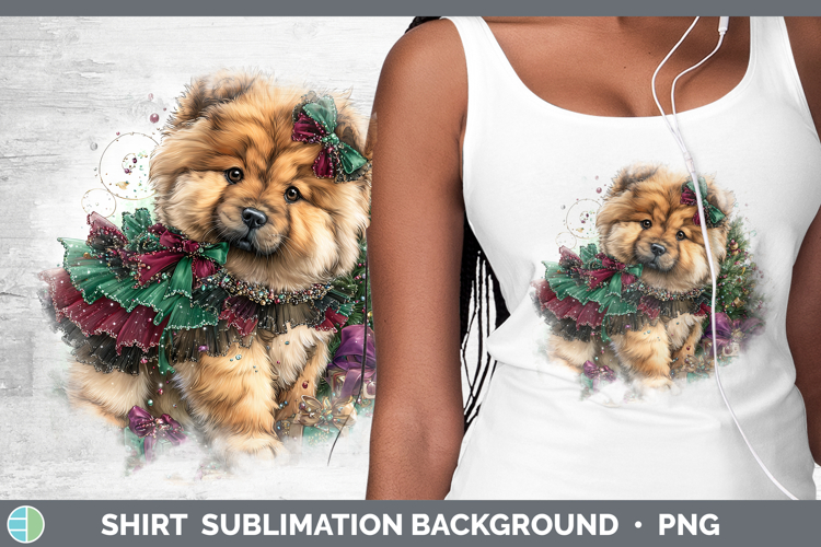 Chow Chow Dogs 01 Cute Christmas Shirt Sublimation Design