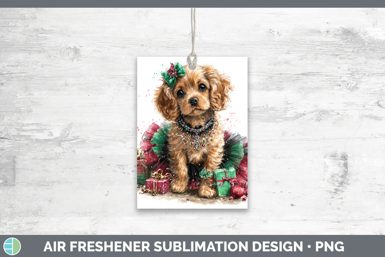 Cocker Spaniel Dogs 01 Cute Christmas Air Freshener Sublimat