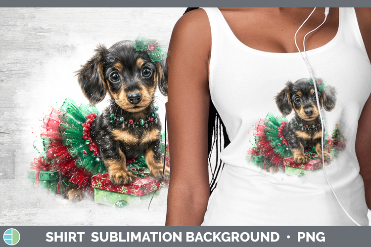 Dachshund Dogs 01 Cute Christmas Shirt Sublimation Design