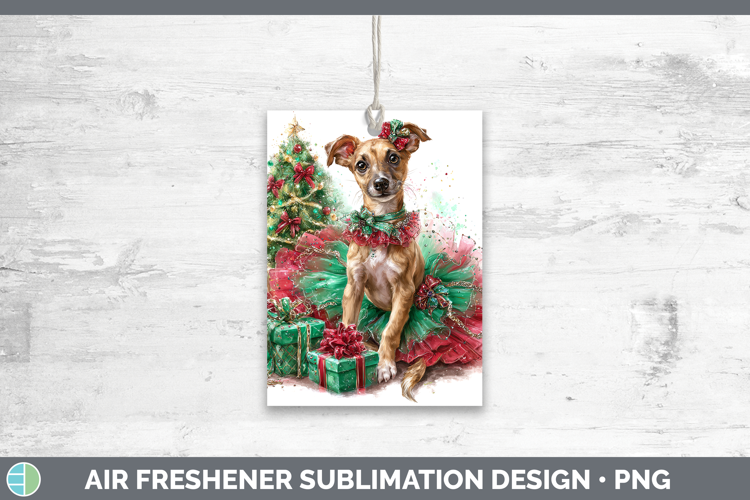 Greyhound Dogs 01 Cute Christmas Air Freshener Sublimation D