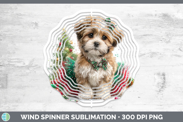GorgeousDogs 01 Cute Christmas Wind Spinner design.