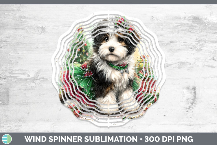 GorgeousDogs 01 Cute Christmas Wind Spinner design.