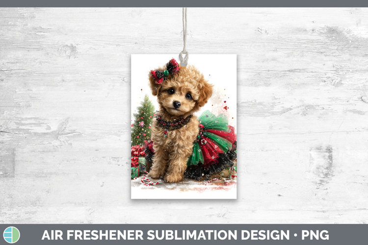 Poodle Dogs 01 Cute Christmas Air Freshener Sublimation Desi