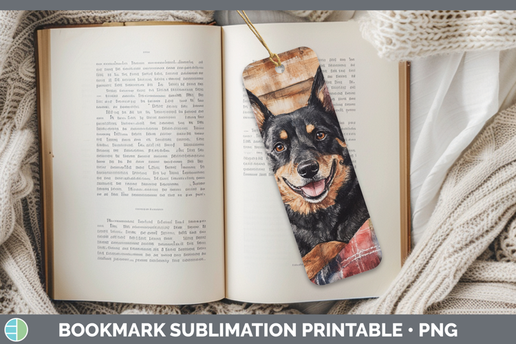 Dogs 01 Flannel Australian Kelpie Bookmark Sublimation Print