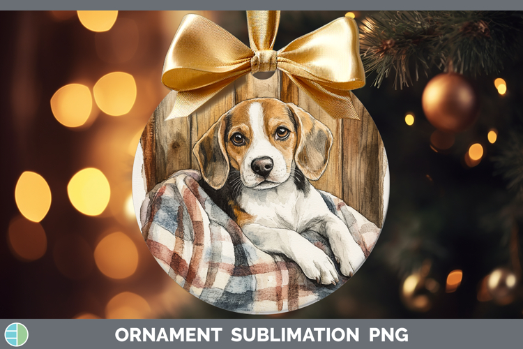 Dogs 01 Flannel Beagle Ornament Sublimation Bauble Designs