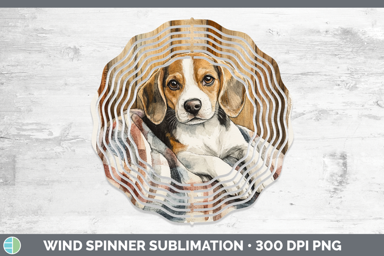 Dogs 01 Flannel Beagle Wind Spinner Sublimation Spinner Desi
