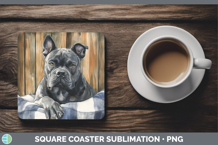 Dogs 01 Flannel Cane Corso Square Coaster Sublimation Coaste