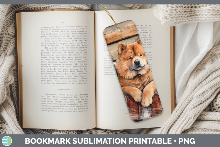Dogs 01 Flannel Chow Chow Bookmark Sublimation Printable Des