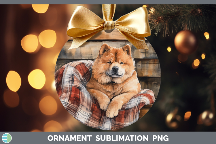 Dogs 01 Flannel Chow Chow Ornament Sublimation Bauble Design