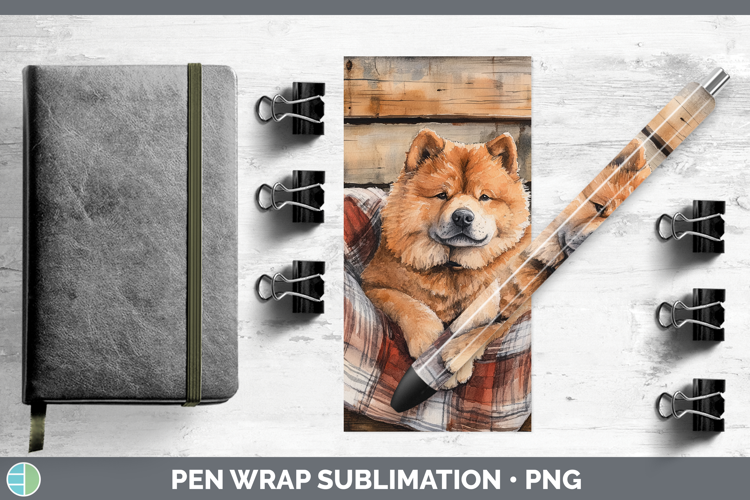 Dogs 01 Flannel Chow Chow Pen Wrap Sublimation Pen Designs