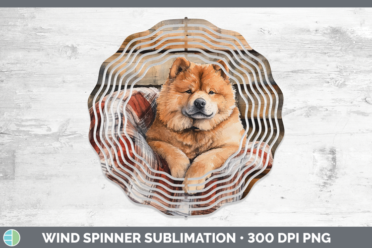 Dogs 01 Flannel Chow Chow Wind Spinner Sublimation Spinner D