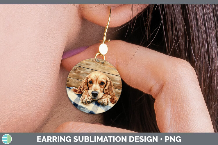 GorgeousDogs 01 Flannel Round Earrings design.
