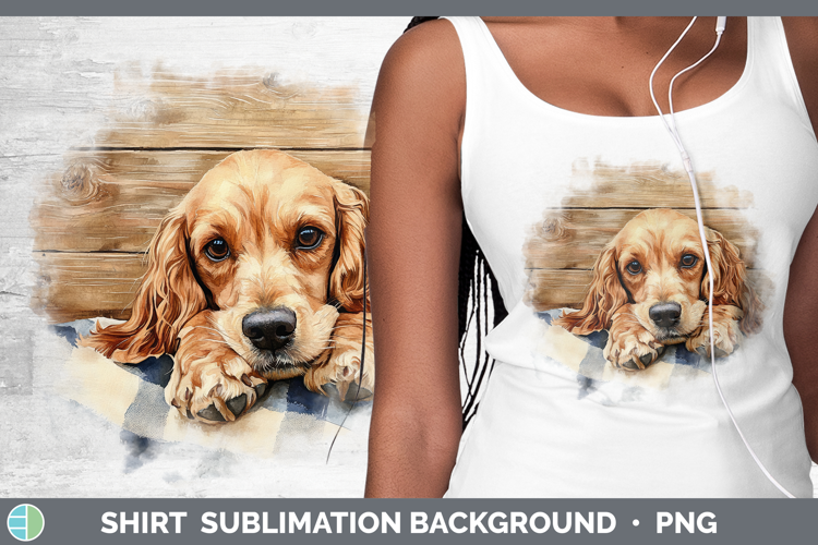 Dogs 01 Flannel Cocker Spaniel Shirt Sublimation Background