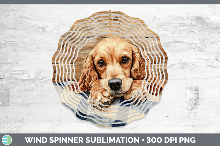Dogs 01 Flannel Cocker Spaniel Wind Spinner Sublimation Spin