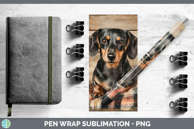 Dogs 01 Flannel Dachshund Pen Wrap Sublimation Pen Designs