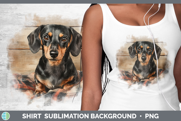 Dogs 01 Flannel Dachshund Shirt Sublimation Background Desig