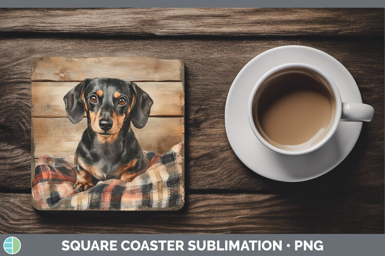 GorgeousDogs 01 Flannel Square Coaster design.