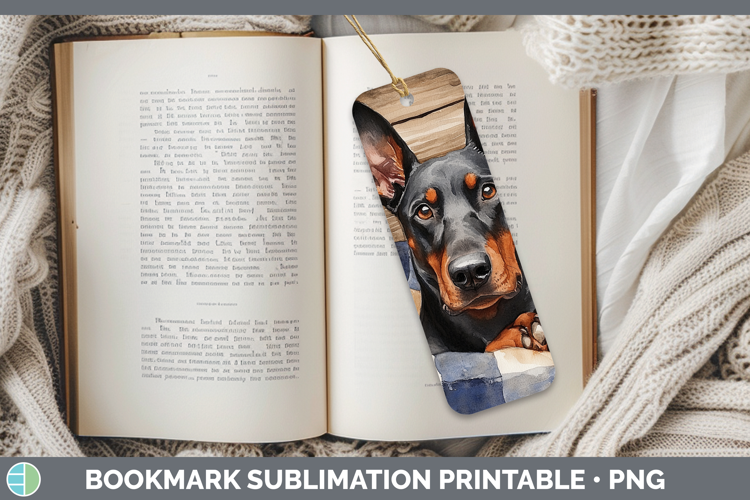 Dogs 01 Flannel Doberman Pinscher Bookmark Sublimation Print