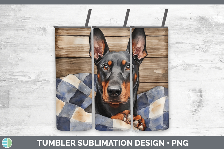 Dogs 01 Flannel Doberman Pinscher Tumbler Sublimation 20 oz