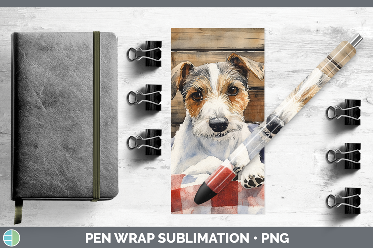 Dogs 01 Flannel Fox Terrier Pen Wrap Sublimation Pen Designs