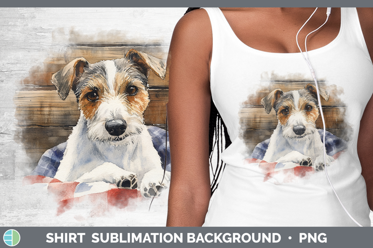 Dogs 01 Flannel Fox Terrier Shirt Sublimation Background Des
