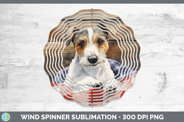 Dogs 01 Flannel Fox Terrier Wind Spinner Sublimation Spinner