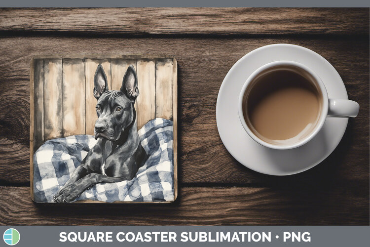 GorgeousDogs 01 Flannel Square Coaster design.