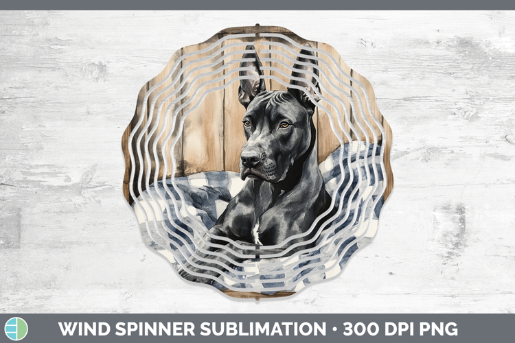 Dogs 01 Flannel Great Dane Wind Spinner Sublimation Spinner
