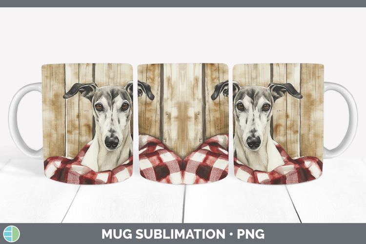 Dogs 01 Flannel Greyhound Mug Wrap Sublimation Coffee Cup De