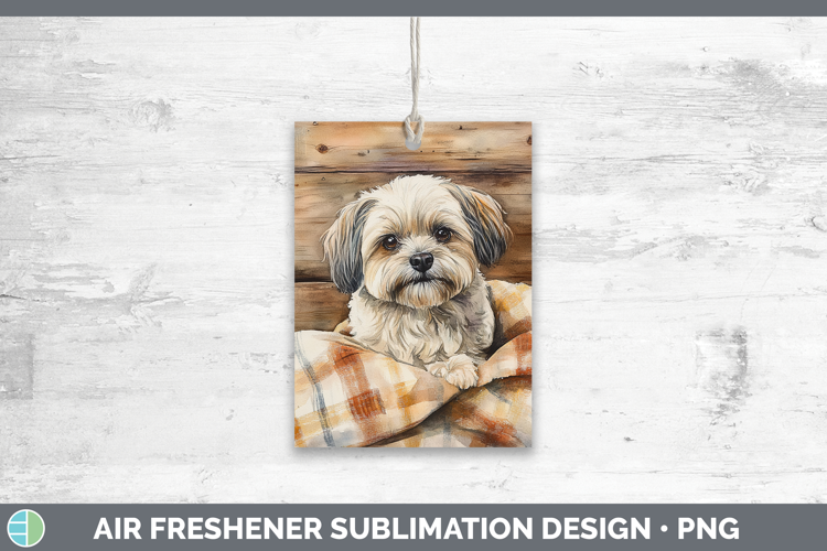 Dogs 01 Flannel Lhasa Apso Air Freshener Sublimation Car Fre