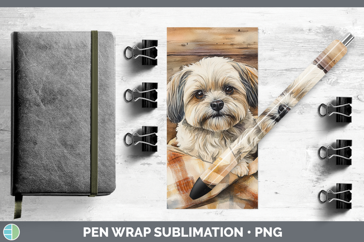 Dogs 01 Flannel Lhasa Apso Pen Wrap Sublimation Pen Designs