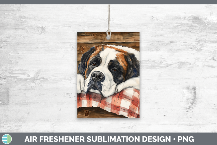 Dogs 01 Flannel Saint Bernard Air Freshener Sublimation Car