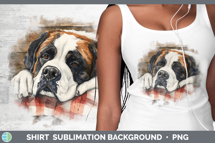 Dogs 01 Flannel Saint Bernard Shirt Sublimation Background D