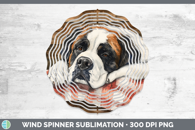 Dogs 01 Flannel Saint Bernard Wind Spinner Sublimation Spinn