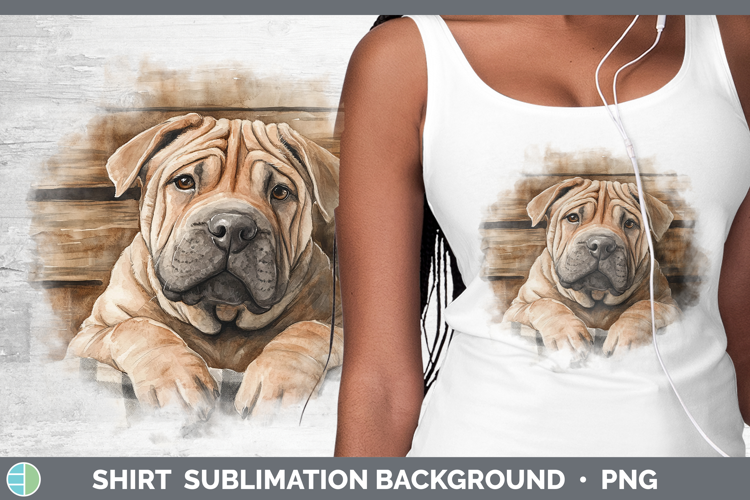 Dogs 01 Flannel Shar Pei Shirt Sublimation Background Design