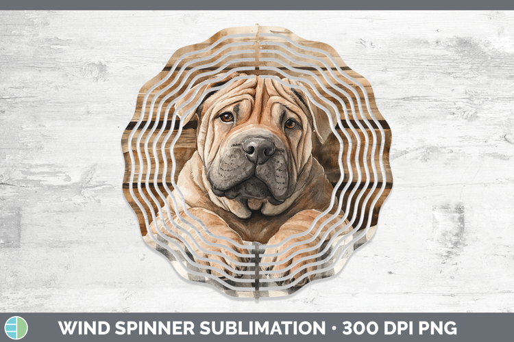 Dogs 01 Flannel Shar Pei Wind Spinner Sublimation Spinner De