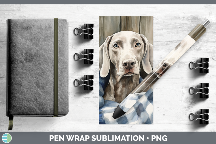 Dogs 01 Flannel Weimaraner Pen Wrap Sublimation Pen Designs
