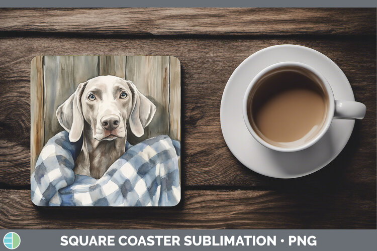 GorgeousDogs 01 Flannel Square Coaster design.