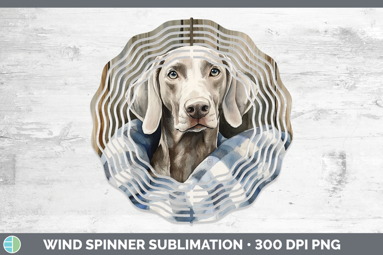 Dogs 01 Flannel Weimaraner Wind Spinner Sublimation Spinner