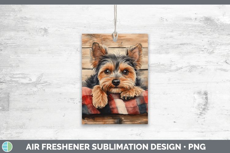 Dogs 01 Flannel Yorkshire Terrier Air Freshener Sublimation