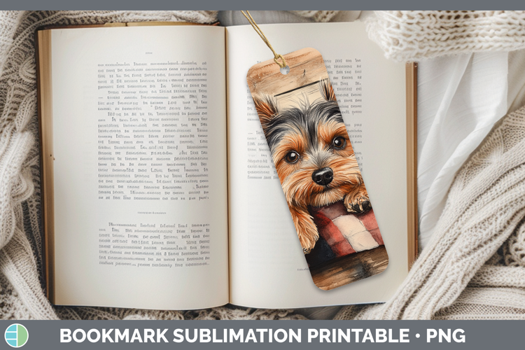 Dogs 01 Flannel Yorkshire Terrier Bookmark Sublimation Print